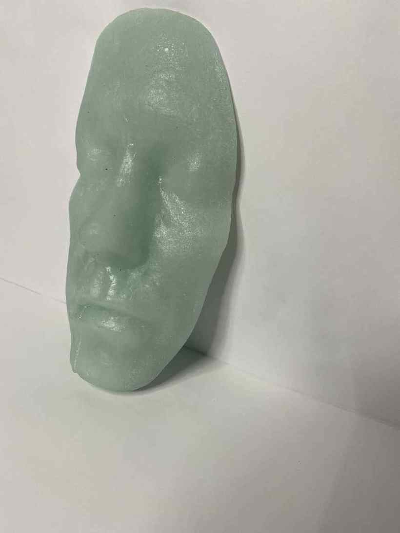 Face, kiln-cast glass view 2